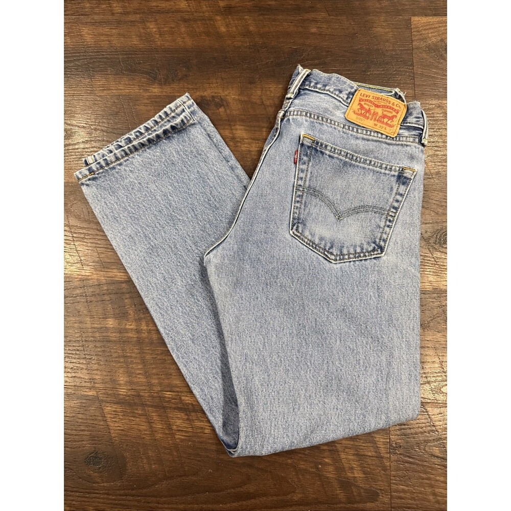 Levi’s 505 Jeans Mens 32x32 Light Wash Regular Fit Straight Leg Denim